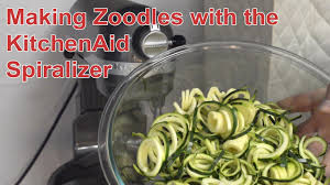 Maybe you would like to learn more about one of these? Making Zucchini Noodles Zoodles With The Kitchenaid Spiralizer Attachment Youtube