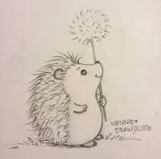Cute Little Hedgehog Draw So Cute Cute Drawings Animal Drawings Sketches