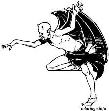 coloriage halloween diable dessin a imprimer vector drawing drawings face line hibou
