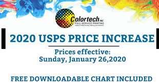 usps postage rate increases for 2020 colortech inc