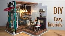 DIY Doll house Miniature Tutorials Simon's Coffee Shop ...