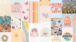 Wallpaper Lockscreen Desktop Blue Ocean Collage Vsco Tridelta Spring Vibes Pink Wallpaper Notebook Cute Laptop Wallpaper Desktop Wallpaper Art