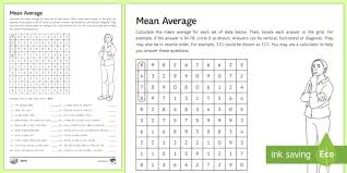 Number grid puzzles with answers. Number Grid Mean Average Teacher Made
