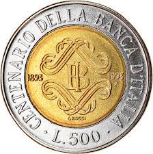 Tale moneta venne emessa a commemorazione del primo centenario dell'unità d'italia con d.p.r. 500 Lire Bank Of Italy Centennial Italy Numista