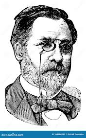 Louis Pasteur, Vintage Illustration Stock Vector