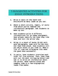 All students in the class should. This Free Handout Will Help Your Students Write More Interesting Introductions For Their Essay Writing Lessons Middle School Writing Persuasive Essays