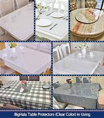 Mangco upgrade odorless table cover clear plastic desk protector 1mm thickness round waterproof tablecloth desk pad for end table, night stand and dresser tables. Buy Table Protector Kitchen Dining Room Wood Furniture Cover Clear Plastic Tablecloth Cover Mat Wipeable Easy To Clean Wooden Desk Protective Pad Pvc Vinyl Coffee Side Tabletop Protection 24 48 Inch Online