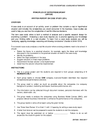 Doc Ent530 Case Study Guidelines Template Sherrylyne Madu Academia Edu