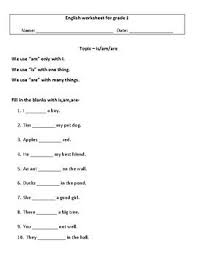 The worksheets for grade 1 english grammar have pictorial questions and puzzles. English Grammar Is Am Are For Grade 1 English Grammar English Worksheets For Kids Grammar