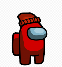 Hd Red Among Us Crewmate Character With Red Beanie Hat Png Citypng