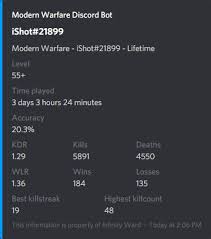 Vielen dank fürs zuschauen mein letztes viedeo: Modern Warfare Discord Bot Check Your Stats With A Single Command Modernwarfare