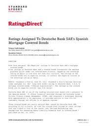 Credit rating deutsche bank ag from 14.07.2016. Ratings Assigned To Deutsche Bank Sae S Standard Poor S