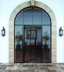 Eto doors has been crafting doors for 14 years, over 1 million sold, only the highest quality selection. Custom Steel Grid Single Door With Sidelight Transom A11 Abby Iron Doors