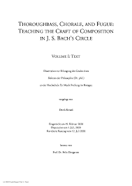 Zudem findest du unten eine klaviertastatur zum ausdrucken. Pdf Thoroughbass Chorale And Fugue Teaching The Craft Of Composition In J S Bach S Circle Vol 1 Text Derek Remes Academia Edu