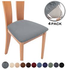 Whereas the dining chair offers you the pleasure of comfort. Tianshu Spandex Jacquard Dining Room Chair Seat Covers Removable Washable Elastic Cushion Covers For Upholstered Dining Chair Nonslip Parson Chair Cover 4 Pack Light Gray Buy Online In Barbados At Barbados Desertcart Com Productid 154500064