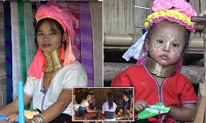 Skip to main search results. Children And Women In Ancient Myanmar Tribe Wear Brass Rings And Some Struggle To Eat With Them On Daily Mail Online