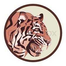 Here presented 53+ tiger drawing cartoon images for free to download, print or share. Wild Tiger Face Round Icon Cartoon Stock Vector Colourbox