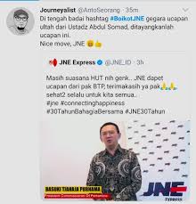 Kenapa jne diboikot nu : Gara Gara Mendapat Ucapan Selamat Dari Uas Buzzer Serukan Boikotjne Portal Islam
