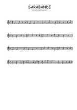 Telechargez La Partition De Sarabande En Pdf Solfege