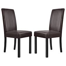 Shop target for white dining chairs & benches you will love at great low prices. 2 Set Faux Leather High Back Dining Chairs Brown