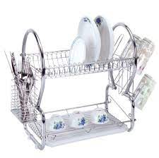 Easy to clean and maintain. Buy 2 Layer Stainless Steel Dish Drainer Rack In Pakistan Royal Brand