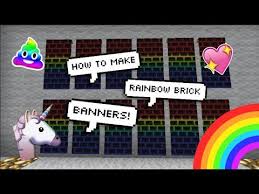 Make yourself the twin hearts banner an. How To Make A Rainbow Brick Banner Minecraft Tutorial Youtube
