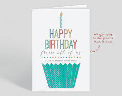 Whether you're sending corporate birthday cards, client birthday cards, employee birthday cards, or company birthday cards to your coworkers, bulk birthday cards for business are the perfect way to do it. Cupcake Dots Birthday Card 1028076 The Gallery Collection