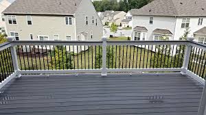 Black matte pearl round balusters create an elegant and refined style between the bottom and top rails of your deck. Deck Builder Pictures Maryland Decking Decks Patios And Fencing