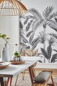 Papier peint tuiles fuyant 1,74. Papier Peint Blanc Et Noir L 159 X H 280 Cm Leroy Merlin