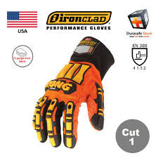 ironclad kong original impact slip resistant mechanics glove orange usa size s 3xl durasafe shop