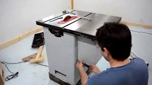 Because the delta table saw has a single cast trunnion, it is possible to locate both adjusting handwheels on the front of the saw. My Delta Hybrid Table Saw Youtube