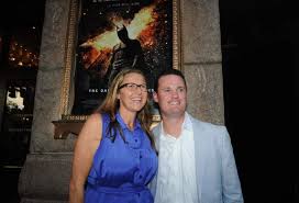 Dawn Keezer Director Of The Pittsburgh Film Office Poses For A Photo With Mayor Luke Ravenstahl At The Dark Kni The Dark Knight Rises Dark Knight The Darkest