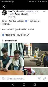 Timbalan perdana menteri berkata demikian semasa mengesahkan kejadian pembunuhan seorang lelaki di stesen minyak di jalan sri pelangi, taman semalam, ketua polis johor datuk mohd khalil kader mohd berkata polis telah mengenal pasti empat suspek yang terbabit dalam kes bunuh. Suspek Kes Bunuh Di Shell Taman Pelangi Belum Ditahan Polis Minta Henti Sebar Maklumat Palsu Sozcyili