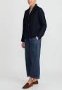 Chez Vidalenc Hand-Dyed Wool Mar Simple Jacket in Navy Blue ...