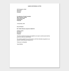 Refferal letter indicationg thye account number. Credit Reference Letter Format Sample Letters Word Pdf