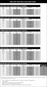 nike shoe sizing chart for kids mexico shoe size chart