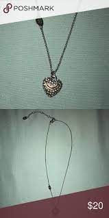 Juicy Couture Pave Heart Banner Logo Necklace Juicy Couture Pave Heart Banner Logo Necklace Some Tarni Juicy Couture Jewelry Necklaces Juicy Couture Necklace