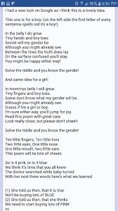 Gender Reveal Poem Gender Reveal Announcement Gender Reveal Cards Girl Gender Reveal