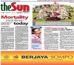 List of malaysia newspapers, news sites and magazines featuring current breaking news, sports, entertainments, jobs, history, education, festivals, tourism, lifestyles, travel, fashion, business and more. The Sun Malaysia Epaper Today S The Sun Malaysia Newspaper