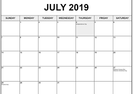 July 2019 Calendar Us Holidays Calendar 2019 Calendar How To Memorize Things