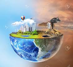 Eco Concept Half Sphere Of Earth With Light Side And Darker Earth Drawings Earth Art Ocean Art Projects