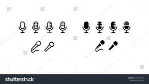 Microphone Sound Recorder Icon Set Microphone Mic Sound Audio Karaoke Voice Radio Record Studio Broadcast Vocal Microphone Icon Icon Design Icon