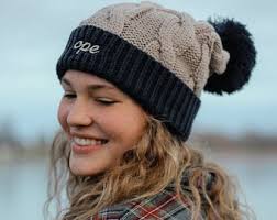 Ope Chunky Embroidered Pom Pom Beanie, Ope! Midwestern Saying Winter Hat,  Cozy Thick Winter Ope Beanie, Cozy Cold Weather Embroidered Hat