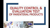 Helping you get the right test at the right time for your next holiday or business trip. Quality Control Evaluation Test For Parenteral Products 5 Sem B Pharm Youtube