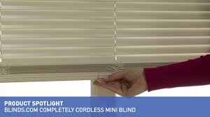 Watch steve tristan install a wand operated custom. Mini Blinds Blinds Com 1 Cordless Mini Blind Product Spotlight Youtube