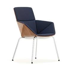 Ph3 Phoulds High Back 4 Leg Chair With Wood Shell Chair Polished Steel Furniture