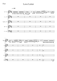 Here is my arrangement for letter from the 14th special episode. Love Letter ã'ã¼ãï¼' Sheet Music For Piano Soprano Tenor Baritone More Instruments Concert Band Musescore Com