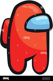 Red Among us. Amongus simple cartoon characters, vector illustration  isolated on white background Stock Vector Image & Art - Alamy