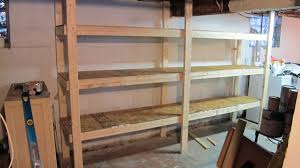 Ok, so you have a room with little room and no way to put up a standard shelf. Diy Basement Shelves In A Day Merrypad