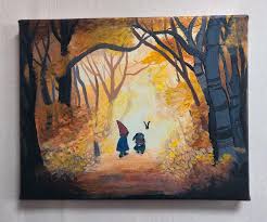 How to paint a garden wall. I Painted Them Over The Garden Wall Painting In Acrylic Overthegardenwall